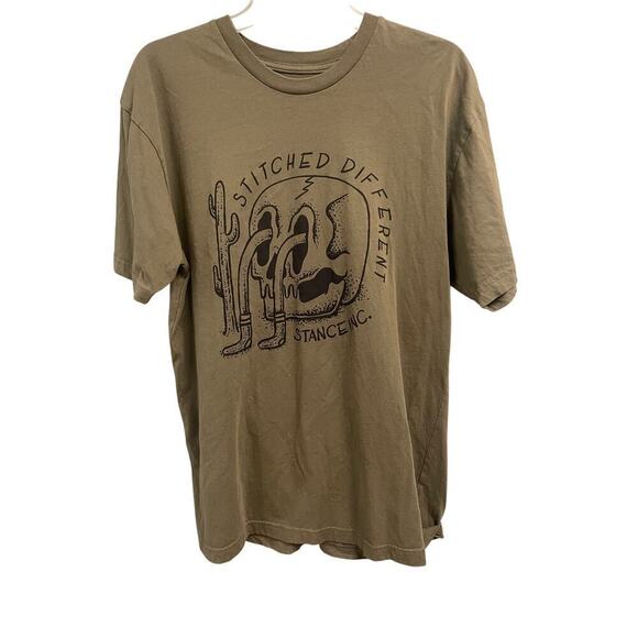 Stance Other - Stance Crew Tee Olive Green Size Large Stitched Different Short Sleeve Unisex